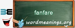WordMeaning blackboard for fanfare